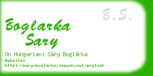 boglarka sary business card