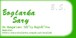 boglarka sary business card